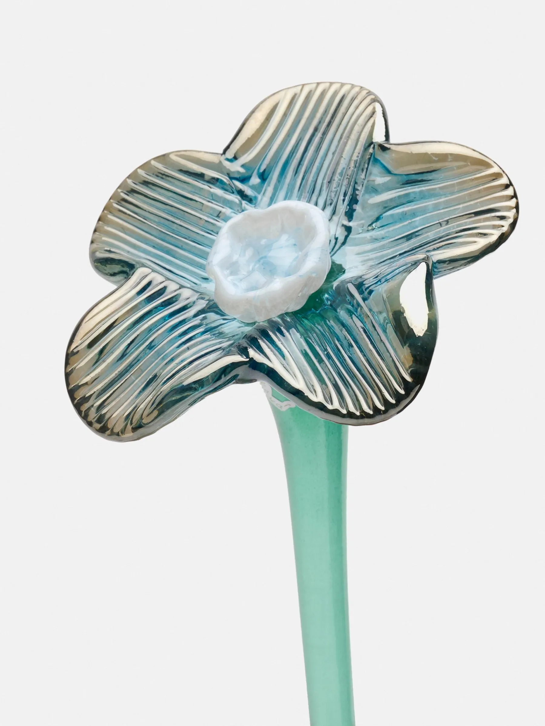 MOUTHBLOWN CRYSTAL FLOWER SILVER^HOFF Outlet
